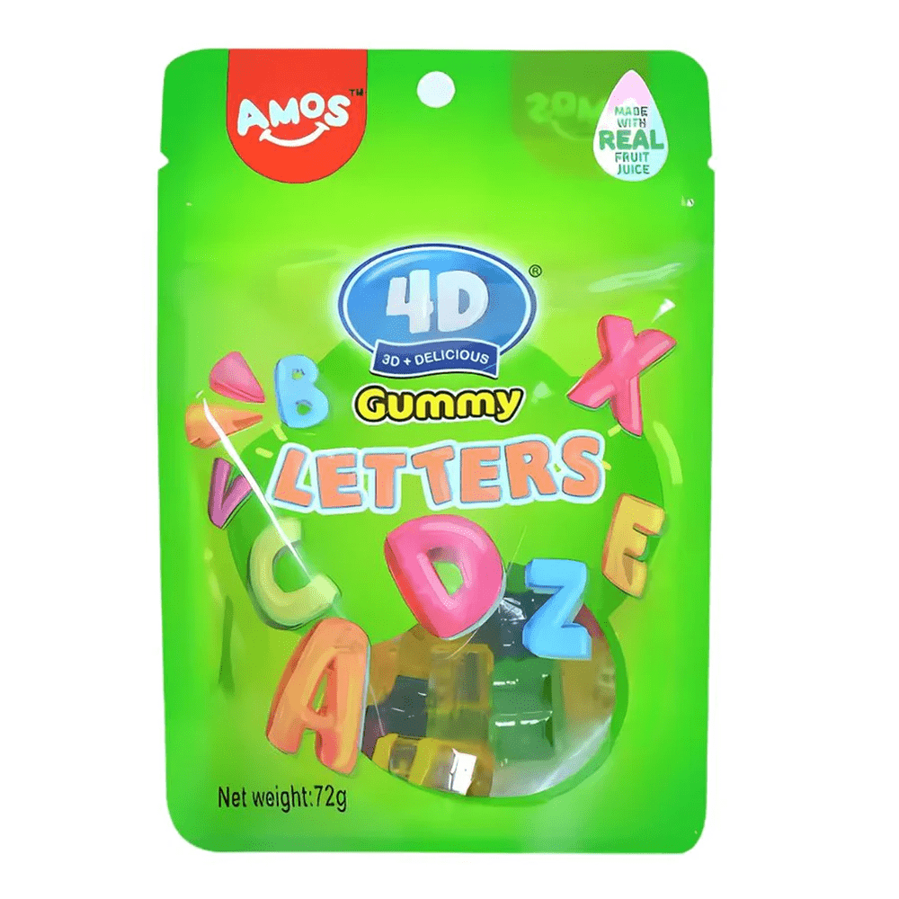 Amos 4D Gummy Letters